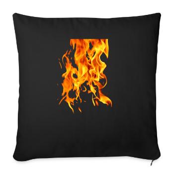 Feuer - Sofakissenbezug 45 x 45 cm - Schwarz - Vorne