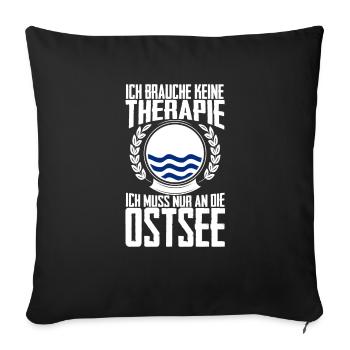 Therapie Ostsee - Sofakissenbezug 45 x 45 cm - Schwarz - Vorne