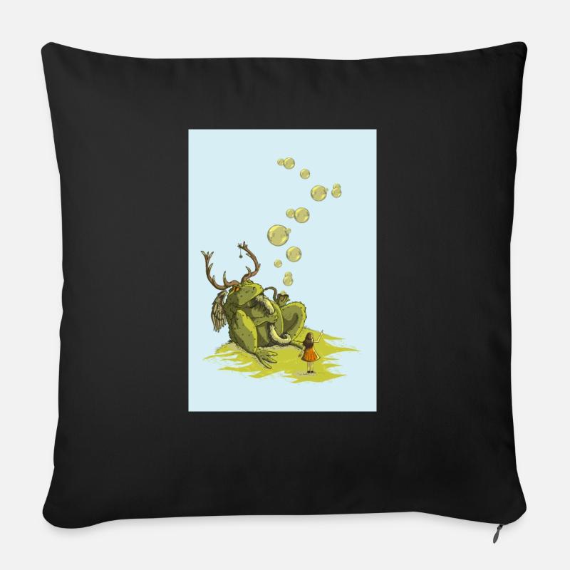 Hey Mister toad - Sofa pillowcase 17,3'' x 17,3'' (45 x 45 cm) - black