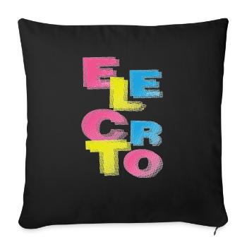 Electro - Sofa pillowcase 17,3'' x 17,3'' (45 x 45 cm) - black - Front