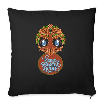 home Sweet Home - Sofa pillowcase 17,3'' x 17,3'' (45 x 45 cm) - black - Front