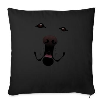 Labrador Golden Retriever - Sofakissenbezug 45 x 45 cm - Schwarz - Vorne