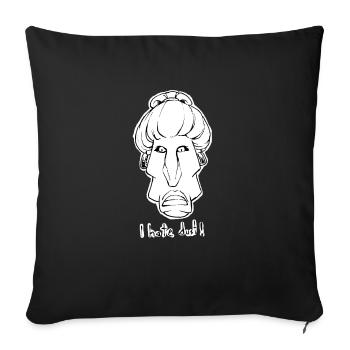 Bad dust! - Sofa pillowcase 17,3'' x 17,3'' (45 x 45 cm) - black - Front