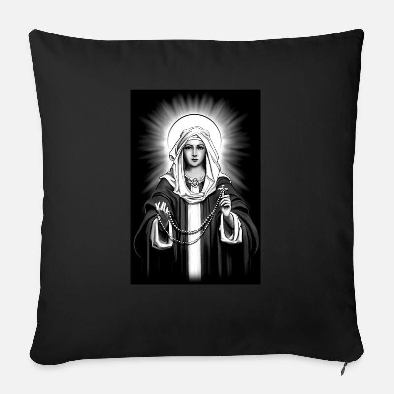 Maria - Sofakissenbezug 45 x 45 cm - Schwarz