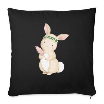 Hare - Sofa pillowcase 17,3'' x 17,3'' (45 x 45 cm) - black - Front