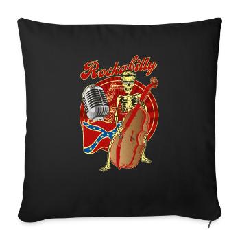 Rockabilly Basse - Housse de coussin décorative 45 x 45 cm - noir - Devant