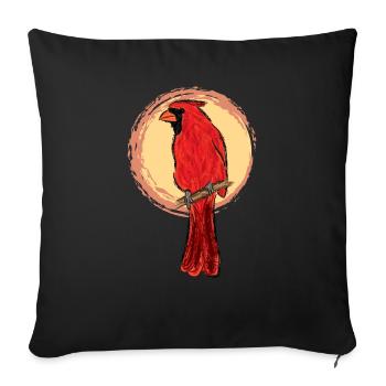 Rotkardinal / Northern Cardinal Design II - Housse de coussin décorative 45 x 45 cm - noir - Devant