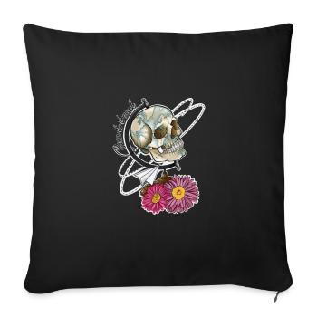 Born to travel - Sofa pillowcase 17,3'' x 17,3'' (45 x 45 cm) - black - Front