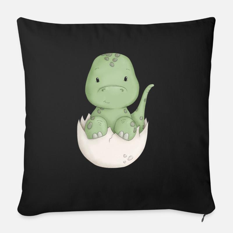 Dino Baby - Sofakissenbezug 45 x 45 cm - Schwarz