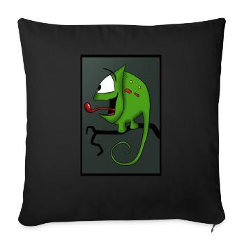 chameleon - Sofa pillowcase 17,3'' x 17,3'' (45 x 45 cm) - black - Front
