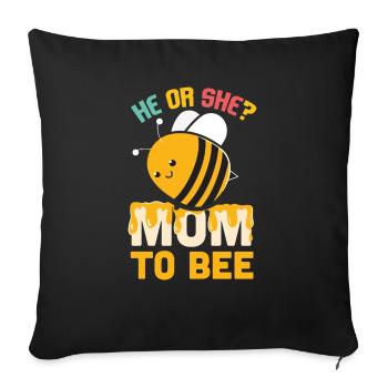 Womens Gender Reveal What Will It Bee Mom To Be - Sofakissenbezug 45 x 45 cm - Schwarz - Vorne