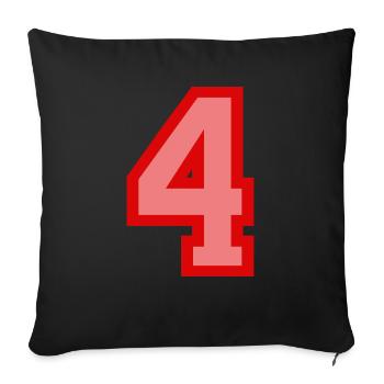 Cool Retro Retrostyle Numéro de maillot numéro de dos - Housse de coussin décorative 45 x 45 cm - noir - Devant