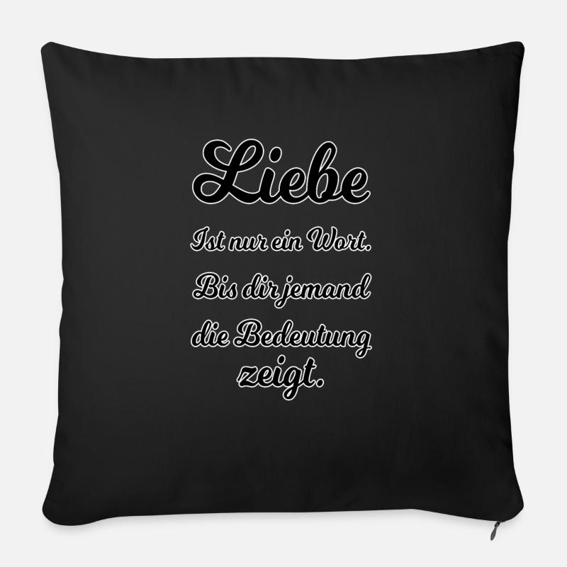 Liebe - Sofakissenbezug 45 x 45 cm - Schwarz