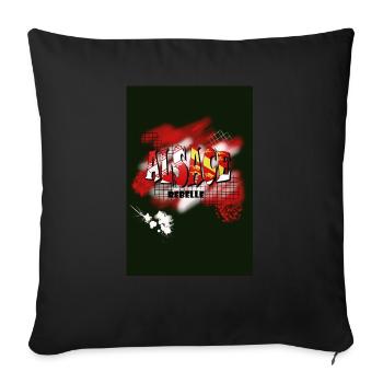 Alsace Rebelle Graph pour T-shirt accessoire etc.. - Housse de coussin décorative 45 x 45 cm - noir - Devant