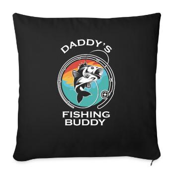 Fishing Angler Fishing Rod - Sofa pillowcase 17,3'' x 17,3'' (45 x 45 cm) - black - Front