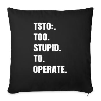 birthday present idea anonymous mask sayings cool - Sofa pillowcase 17,3'' x 17,3'' (45 x 45 cm) - black - Front