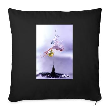 splash 04 - Sofakissenbezug 45 x 45 cm - Schwarz - Vorne