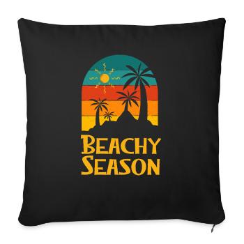 Beachy Season Beach Girlfriend Ocean Fiancé - Housse de coussin décorative 45 x 45 cm - noir - Devant