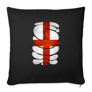 Angleterre Royaume-Uni Londres Anglais britannique Royaume-Uni - Housse de coussin décorative 45 x 45 cm - noir - Devant