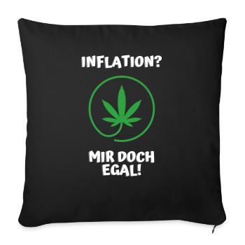 Inflation? Je m’en fous - Housse de coussin décorative 45 x 45 cm - noir - Devant