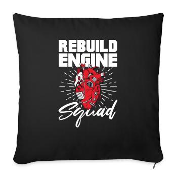 Reconstruire l’équipe de moteurs - Housse de coussin décorative 45 x 45 cm - noir - Devant