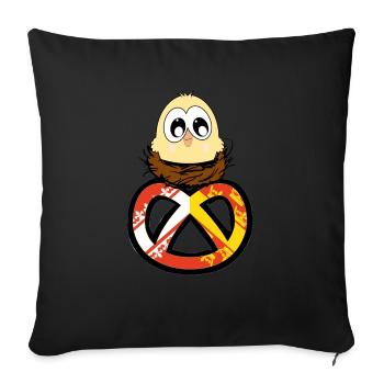 Alsace Chick - Sofa pillowcase 17,3'' x 17,3'' (45 x 45 cm) - black - Front