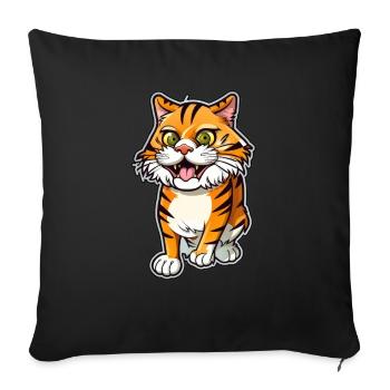 Cartoon Tiger - Sofakissenbezug 45 x 45 cm - Schwarz - Vorne