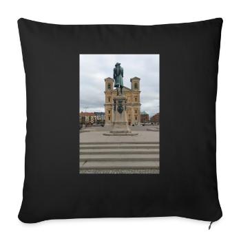 The King before Frederick's Church - Sofa pillowcase 17,3'' x 17,3'' (45 x 45 cm) - black - Front