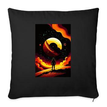 lost in space - Housse de coussin décorative 45 x 45 cm - noir - Devant