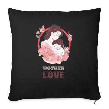 Mother love - Housse de coussin décorative 45 x 45 cm - noir - Devant