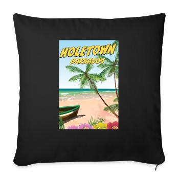 Holetown Barbade - Housse de coussin décorative 45 x 45 cm - noir - Devant