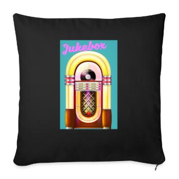 1950er Jukebox - Sofakissenbezug 45 x 45 cm - Schwarz - Vorne