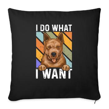 Australian Cattle Dog Red Blue Heeler - Sofa pillowcase 17,3'' x 17,3'' (45 x 45 cm) - black - Front