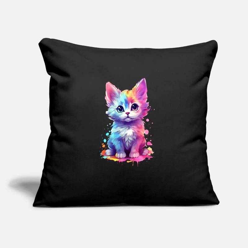 Idée d’impression unique et douce pour chat Housse de coussin décorative 45 x 45 cm