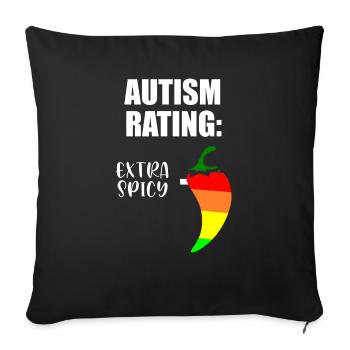 autism rating - Sofa pillowcase 17,3'' x 17,3'' (45 x 45 cm) - black - Front