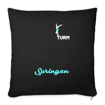 Turmspringen sport Motiv - Sofakissenbezug 45 x 45 cm - Schwarz - Vorne
