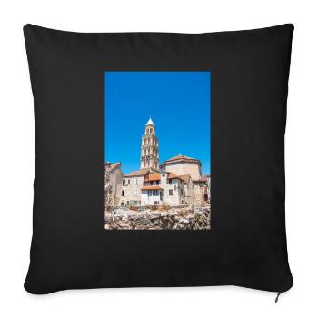 Die Kathedrale des Heiligen Domnius aus dem Vomitorium - Sofakissenbezug 45 x 45 cm - Schwarz - Vorne