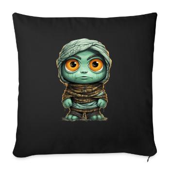 Halloween Spooky Cartoon Mummy - Sofakissenbezug 45 x 45 cm - Schwarz - Vorne