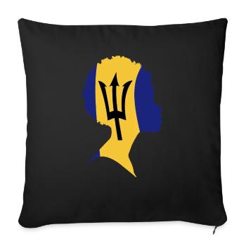 Barbados flag Barbadian bayan - Sofa pillowcase 17,3'' x 17,3'' (45 x 45 cm) - black - Front