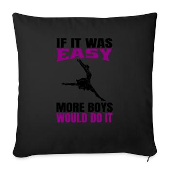 Ballet Dancer Gift Dance Ballerina Dance Class - Sofa pillowcase 17,3'' x 17,3'' (45 x 45 cm) - black - Front