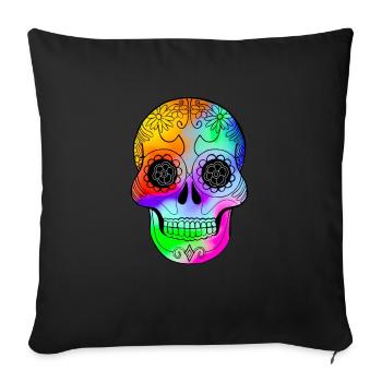 Unity skull - Sofa pillowcase 17,3'' x 17,3'' (45 x 45 cm) - black - Front