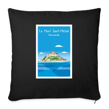 MONT SAINT MICHEL - Housse de coussin décorative 45 x 45 cm - noir - Devant