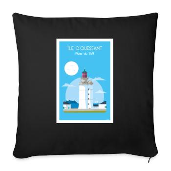 STIFF LIGHTHOUSE - Sofa pillowcase 17,3'' x 17,3'' (45 x 45 cm) - black - Front