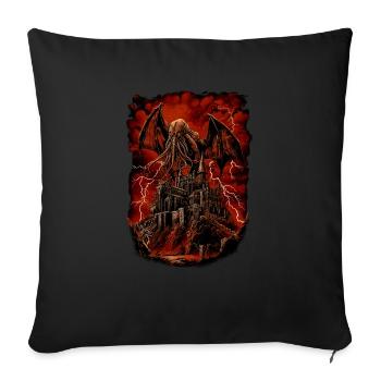Rise of the Cthulhu - Sofa pillowcase 17,3'' x 17,3'' (45 x 45 cm) - black - Front