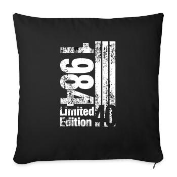 1984 - Birthday - 40 years - Sofa pillowcase 17,3'' x 17,3'' (45 x 45 cm) - black - Front