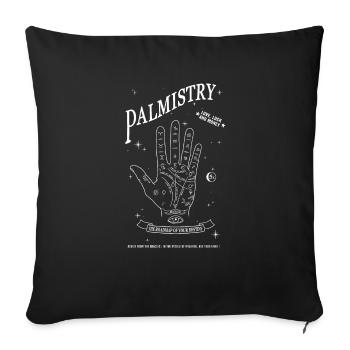 PALMISTRY - Sofa pillowcase 17,3'' x 17,3'' (45 x 45 cm) - black - Front