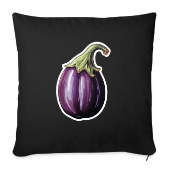 Aubergine bulbous - Sofa pillowcase 17,3'' x 17,3'' (45 x 45 cm) - black - Front