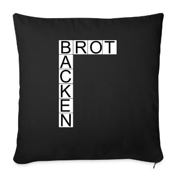 Brotbacken - Sofakissenbezug 45 x 45 cm - Schwarz - Vorne