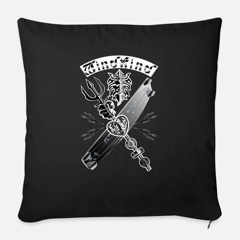 KITESURF Gott - Sofakissenbezug 45 x 45 cm - Schwarz