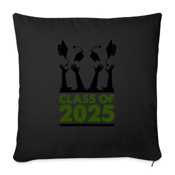 class of 2025 - Sofa pillowcase 17,3'' x 17,3'' (45 x 45 cm) - black - Front